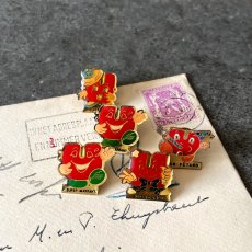 画像2: 5個セット フランス ヴィンテージ ピンバッジ SUPER U PINS COLLECTION ノベルティグッズ (2)