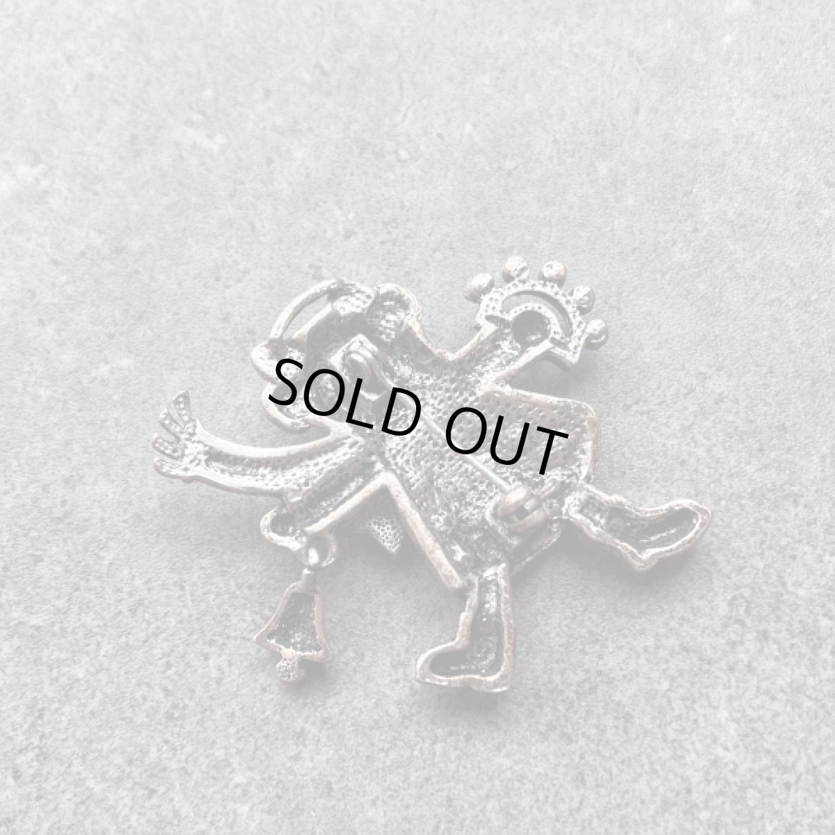 画像7: アメリカ クリスマス ホリデーエナメル 猫 ヴィンテージブローチ (7)