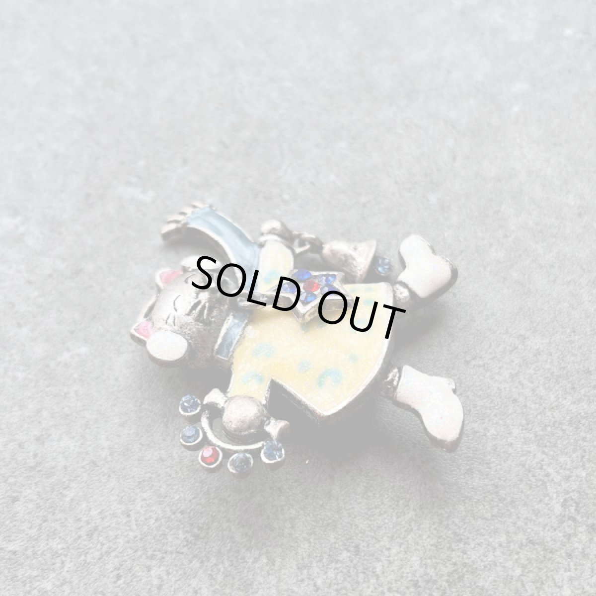 画像6: アメリカ クリスマス ホリデーエナメル 猫 ヴィンテージブローチ (6)