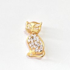 画像5: アメリカ 1950-1970年代 猫ブローチ オープンワークのキャット CAT Brooch アンティークブローチ (5)