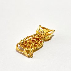 画像10: アメリカ 1950-1970年代 猫ブローチ オープンワークのキャット CAT Brooch アンティークブローチ (10)