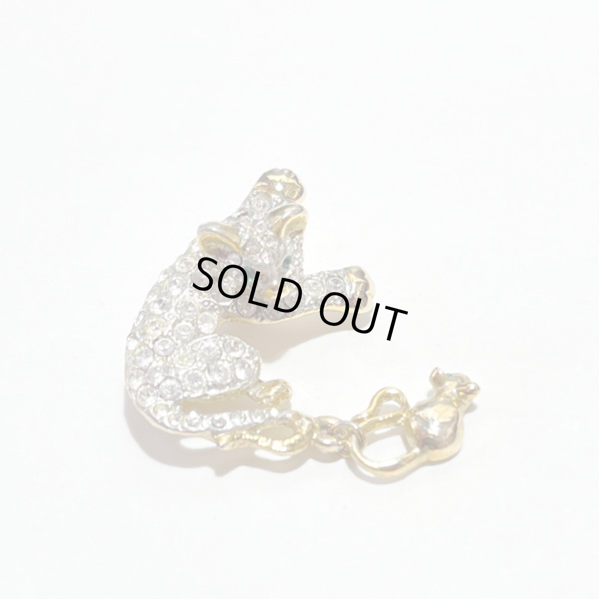 画像18: アメリカ 1950-1970年代 猫とネズミの楽しい物語が詰まった特別なブローチ 揺れるネズミ 猫ブローチ キャットアクセサリー CAT Brooch アンティークブローチ (18)