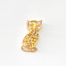 画像6: アメリカ 1950-1970年代 猫ブローチ オープンワークのキャット CAT Brooch アンティークブローチ (6)