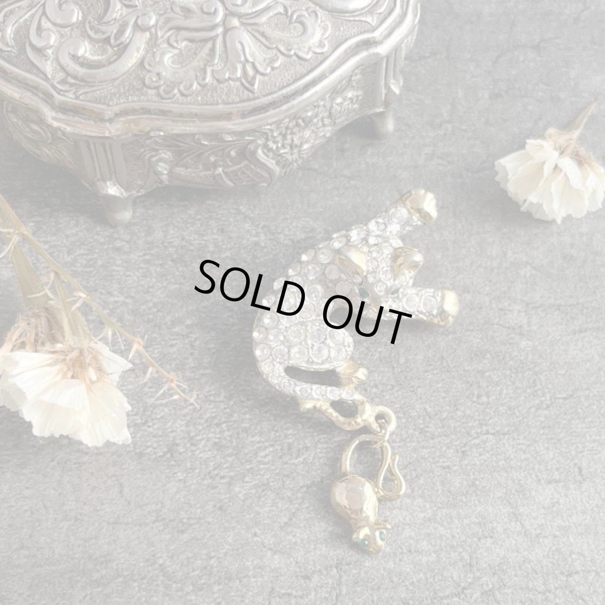 画像4: アメリカ 1950-1970年代 猫とネズミの楽しい物語が詰まった特別なブローチ 揺れるネズミ 猫ブローチ キャットアクセサリー CAT Brooch アンティークブローチ (4)