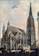 画像1: オーストリア WIEN STEPHANSDOM シュテファン大聖堂 アンティークポストカード RE0100 (1)