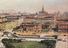 画像1: オーストリア WIEN BLICK AUF アンティークポストカード レトロはがき RE0116 (1)