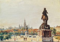 画像1: オーストリア WIEN HELDENPLATZ ウィーン ヘルデンプラッツ アンティークポストカード RE0115 (1)