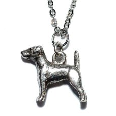 画像1: 〈SILVER〉ヴィンテージシルバーチャームネックレス 犬 魔除け お守り (1)
