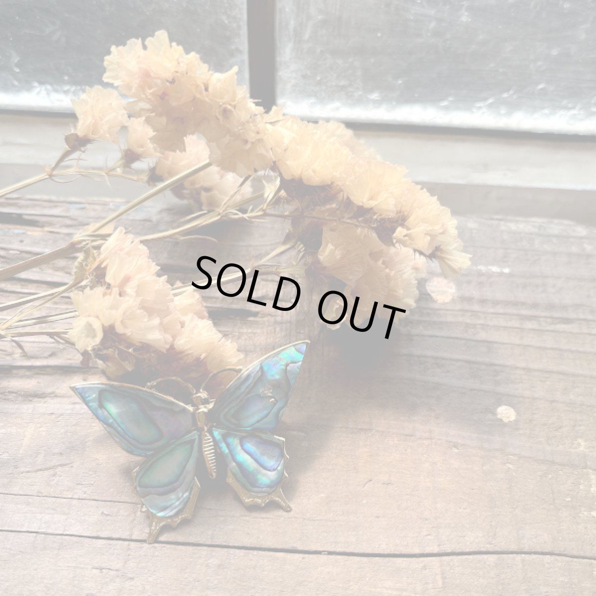 画像2: 英国 ヴィンテージブローチ「変わりゆく世界で、羽をひらく」蝶々 輝くオパールシェル チョウチョ 昆虫アクセサリー (2)