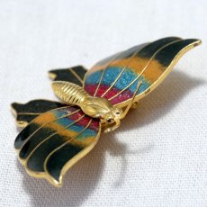 画像11: 英国 「色彩の詩（うた）をまとった旅人」蝶々 ヴィンテージブローチ  バタフライ 昆虫アクセサリー (11)