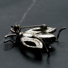 画像11: 1950年代 英国ヴィンテージ「ひとすじの光を追って」アブ虻 クリアラインストーンブローチ  昆虫アクセサリー (11)
