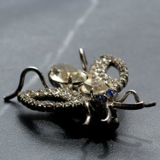 画像7: 1950年代 英国ヴィンテージ「ひとすじの光を追って」アブ虻 クリアラインストーンブローチ  昆虫アクセサリー (7)