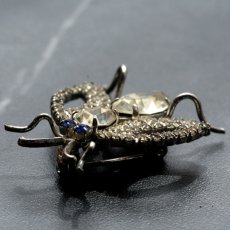 画像8: 1950年代 英国ヴィンテージ「ひとすじの光を追って」アブ虻 クリアラインストーンブローチ  昆虫アクセサリー (8)