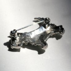 画像13: 英国 1960年代 ヴィンテージ テリア犬「とときの忠誠、永遠のきらめき」クリスタル ブローチ イギリス アクセサリー (13)