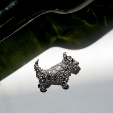 画像8: 英国 1960年代 ヴィンテージ テリア犬「とときの忠誠、永遠のきらめき」クリスタル ブローチ イギリス アクセサリー (8)