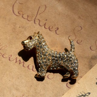 英国 ヴィンテージ スコティッシュ・テリア犬 ブローチ イギリス