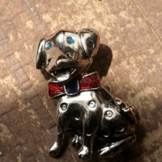 画像1: 英国 ヴィンテージ ダルメシアン犬 ブローチ「幸運をくわえて、やってきた」イギリス アクセサリー (1)