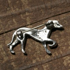 画像2: 1950年頃 英国 ヴィンテージ イタリアングレーハウンド犬「静けさをまとう優美」マルカジットブローチ イギリス アクセサリー (2)