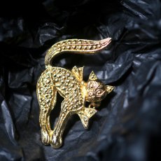 画像3: 英国 ヴィンテージ びっくり猫ブローチ「驚きの一瞬、きらめきの永遠 」イギリス アクセサリー (3)