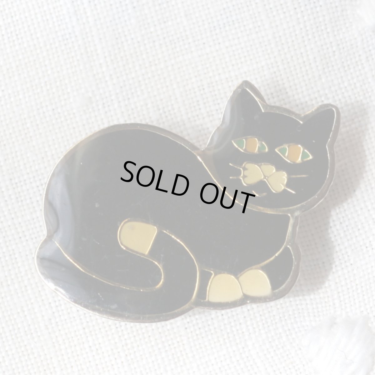 画像4: 英国 ヴィンテージ 黒猫ブローチ「 静けさをたたえる、黒の小さな詩人」イギリス アクセサリー (4)