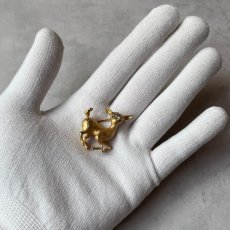 画像10: 英国 ヴィンテージ 鹿 ブローチ「木洩れ日のまどろみ」イギリス アクセサリー (10)