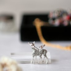 画像6: 英国 ヴィンテージ 親子の鹿 マルカジットブローチ「静かな森の約束」イギリス アクセサリー (6)