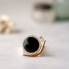画像5: 英国 ヴィンテージブローチ カタツムリ「月の雫を抱いて」イギリス アクセサリー (5)