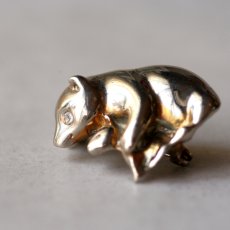 画像7: 英国 ヴィンテージ 親子熊 クマ ブローチ「しあわせを背中にのせて」イギリス アクセサリー (7)