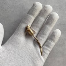 画像13: 英国 尻尾が揺れる小さなネズミ ヴィンテージ ブローチ「星降る夜のチーズ泥棒」イギリス ネズミアクセサリー (13)