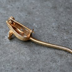 画像8: 英国 尻尾が揺れる小さなネズミ ヴィンテージ ブローチ「星降る夜のチーズ泥棒」イギリス ネズミアクセサリー (8)