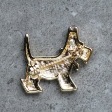 画像7: 英国 1960年代 ヴィンテージ 小さなテリア犬 クリスタルブローチ「森のなかの、忠実なともだち」イギリス アクセサリー (7)