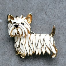画像6: 英国 ヴィンテージ スコティッシュテリア 白い犬 ブローチ「白き忠犬の誇り」イギリス アクセサリー (6)