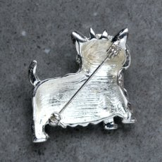 画像7: 英国 ヴィンテージ スコティッシュテリア 白い犬 ブローチ「白銀の小さな守りびと」イギリス アクセサリー (7)