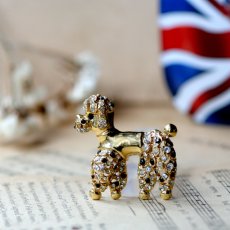 画像5: 英国 ヴィンテージ プードル犬ブローチ「金色のプードルと、きらめく午後」イギリス アクセサリー (5)