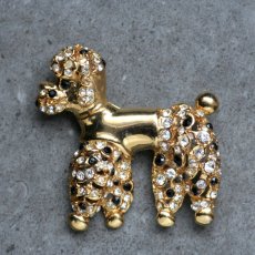 画像6: 英国 ヴィンテージ プードル犬ブローチ「金色のプードルと、きらめく午後」イギリス アクセサリー (6)