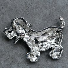 画像6: 英国 1960年代ヴィンテージ ダルメシアン 仔犬 クリスタルブローチ「うれしそうに、春を告げる声」イギリス アクセサリー (6)