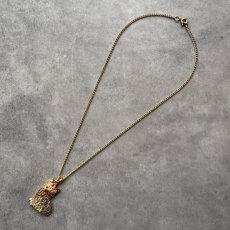 画像10: 英国 ヴィンテージ ヨークシャーテリア犬 ペンダントネックレス 刻印3IC「永遠のリボンを結んで」イギリス アクセサリー (10)