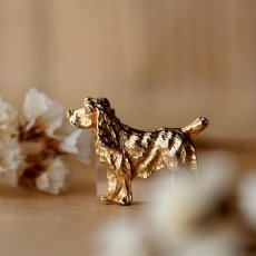 画像1: 英国 1970年代 ヴィンテージ スパニエル犬ブローチ「いつもそばにいる優しさ」イギリス アクセサリー (1)