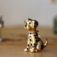 画像3: 英国 1970年代 ヴィンテージ ダルメシアン犬ブローチ 首輪が揺れる「きらめきが語りかける、忠犬のまなざし」 イギリス アクセサリー (3)