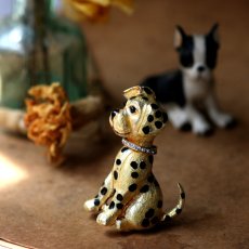 画像7: 英国 1970年代 ヴィンテージ ダルメシアン犬ブローチ 首輪が揺れる「きらめきが語りかける、忠犬のまなざし」 イギリス アクセサリー (7)