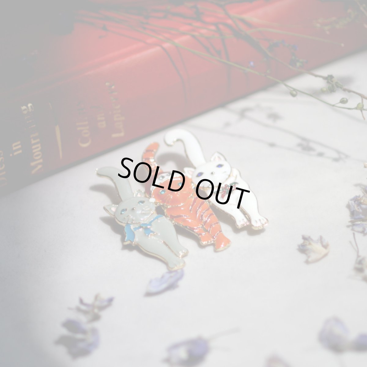 画像8: 英国 ヴィンテージ 3匹の仲良し猫たち「3匹の猫のクリスマス行進」イギリス アクセサリー (8)