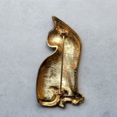 画像7: 英国ヴィンテージ 黒猫ブローチ「振り向いたその先に秘密の物語」イギリス アクセサリー (7)