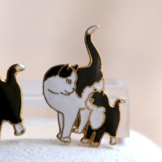 画像14: 英国1950〜1980年代 ROYAL ROSE ヴィンテージ 親子猫ブローチ 2個セット「ふたりでひとつ、見つめ合う時間」 (14)