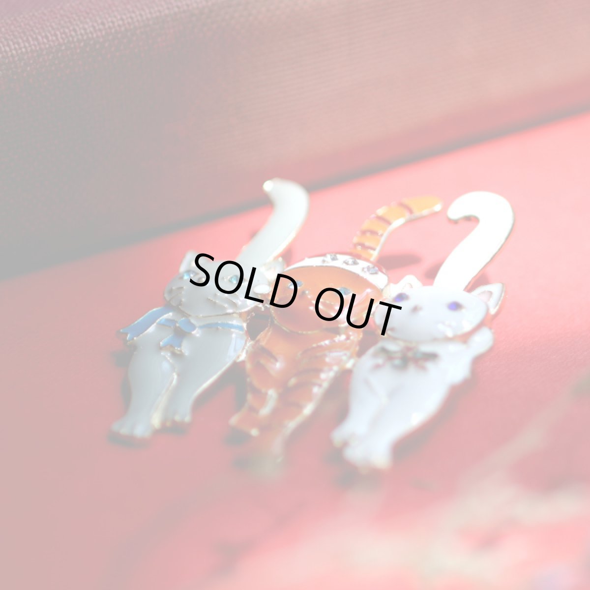 画像6: 英国 ヴィンテージ 3匹の仲良し猫たち「3匹の猫のクリスマス行進」イギリス アクセサリー (6)