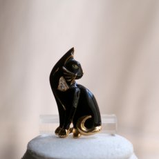 画像9: 英国ヴィンテージ 黒猫ブローチ「振り向いたその先に秘密の物語」イギリス アクセサリー (9)
