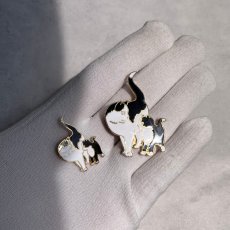画像19: 英国1950〜1980年代 ROYAL ROSE ヴィンテージ 親子猫ブローチ 2個セット「ふたりでひとつ、見つめ合う時間」 (19)