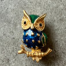 画像4: 英国 ヴィンテージ フクロウブローチ「知恵と静けさを宿す、森の守り神」イギリスブローチ (4)