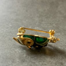 画像11: 英国 ヴィンテージ フクロウブローチ「知恵と静けさを宿す、森の守り神」イギリスブローチ (11)