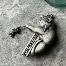 画像6: 英国 1970年頃 JJ ジェイジェイ 猫のヴィンテージ ネズミを捕まえる ねこ (6)