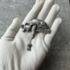 画像12: 英国 1970年頃 JJ ジェイジェイ 猫のヴィンテージ ネズミを捕まえる ねこ (12)